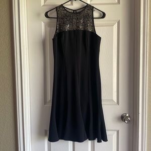 Maggy London, black dress, fitted, size 6